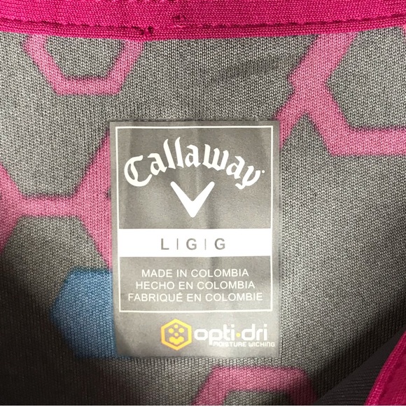 Women's Large Callaway Spyglass Hill Golf Shirt Polo Opti-dri Colourful Shirt - Picture 5 of 10